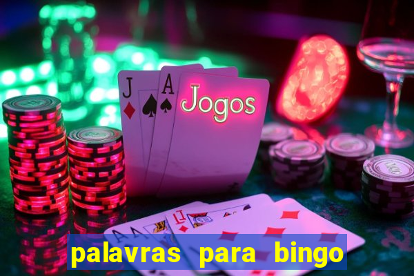 palavras para bingo cha de bebe